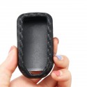 TPU Car Key Case Carbon Fiber Black Cover Keychain For Honda Accord CR-V HR-V Civic