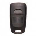 Three Button Flip Key Case Shell for Hyundai i20 i30 Black with Blade