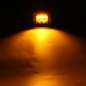 12W LED Work Light Bars Combo Beam White+Amber Driving Fog Lamp for 12V/24V Off Road SUV ATV UTV 4WD Trailer