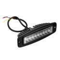 18W 1300LM LED Work Light Bar Flush Mount Dual Color Driving Lamp Turn Signal for Jeep SUV Offroad