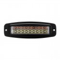 18W 1300LM LED Work Light Bar Flush Mount Dual Color Driving Lamp Turn Signal for Jeep SUV Offroad