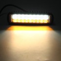 1PCS 6Inch 18LED Flood LED Work Light Bar 18W Amber White for Off Road Truck SUV