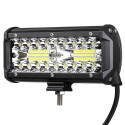 2PCS 7 Inch 120W LED Light Bar 24000lm Spotlight Flood Off-Road Driving 4WD SUV