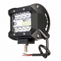 2PCS Tri Row 4Inch 60W LED Work Light Bars Combo Beam Driving Fog Lamp Pure White 6000K for Off Road Vehicle