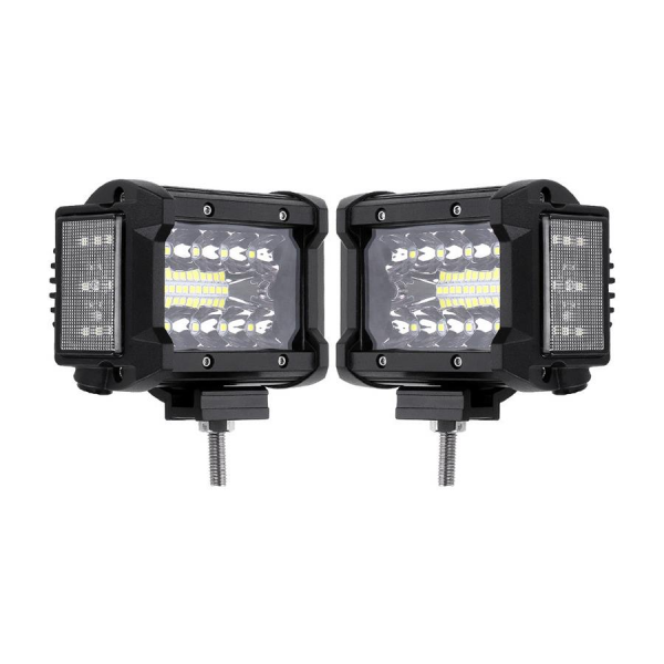 3.5 Inch 72W LED Work Light Bar Side Shooter Flood Spot Combo Beam 2Pcs for Jeep Offroad ATV SUV