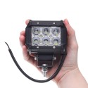 4Inch 18W LED Work Light Bar Spot Beam Driving Lamp 12V 1500LM White for Jeep SUV ATV Trailer