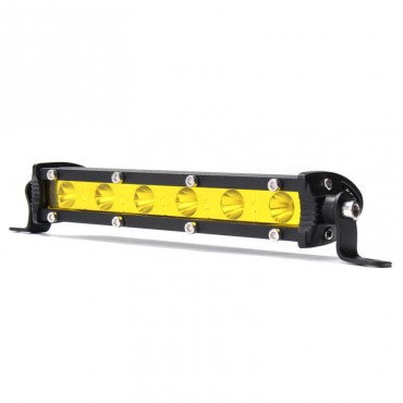 7 Inch 18W LED Work Light Bar Spot Beam Driving Lamp Yellow DC 12V for SUV ATV Boat 4WD Off Road