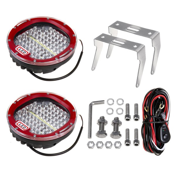 7 Inch DC12-36V Round Work Light LED Spot Flood For Offroad Headlight Marine Boat