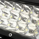 7 Inch Spot LED Work Light Bar Tri Row 3030 72W 6000K for Offroad 4WD SUV