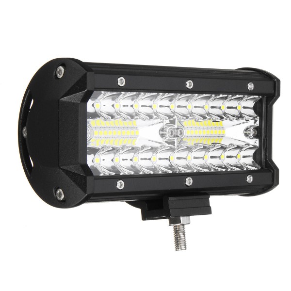 7 Inch Tri Row 40W LED Work Light Bars Flood Spot Combo Beam IP68 6000K for Off Road Truck SUV