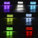 72W 7 Inch RGB LED Work Light Bar Driving Fog Lamp 10-32V For 4WD SUV Truck UTE Offroad ATV