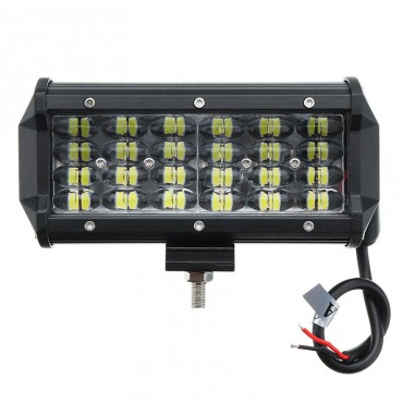 7Inch 72W Four Row 24LED Work Lights Bar Spot Combo Lamps Bar for Offroad 4WD SUV Truck