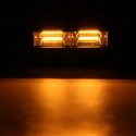 9Inch 144W 48LED Work Light Bar Strobe Flash Lamp White & Amber Color For Offroad Trailer SUV ATV