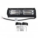 9Inch 144W 48LED Work Light Bar Strobe Flash Lamp White & Amber Color For Offroad Trailer SUV ATV
