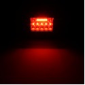 Pair Red 4Inch Tri Row 60W 20 LED Work Light Bar Flood Spot Combo Lamp for Car Offroad SUV