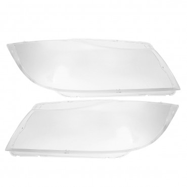 New Pair Front Headlight Headlamp Clear Lens Plastic Cover For BMW E90/E91 04-07