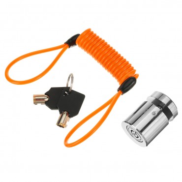 Bike Lock Wheel Disc Brake Stop With Reminder Spring Cable Motorcycle Disc Lock