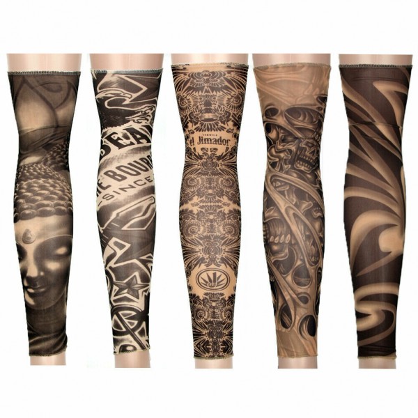 10pcs Tattoo Cooling Arm Sleeves Cover Motorcycle Riding Basketball Golf Sport UV Sun Protection