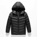 Chilidren Electric Heated Hooded Coat Winter Warm Jacket USB 3s Fast Heating