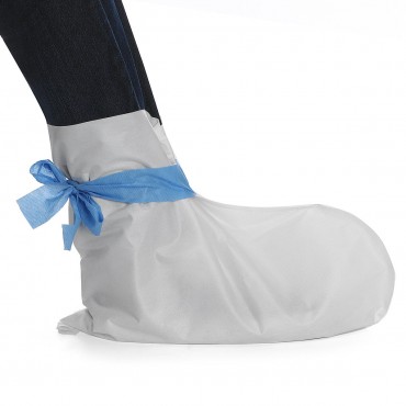 Disposable Shoe Cover Anti Slip Cleaning Overshoes Boot Non-woven Fabric White