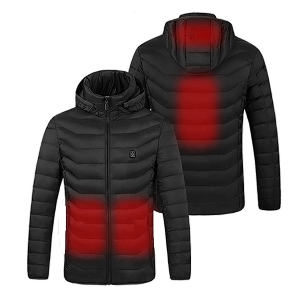 Electric USB Heated Vest Jacket Coat Warm 4 Heating Area Cloth Body 3 Levels