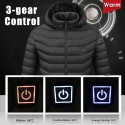 Electric USB Heating Coats Vest Jacket 4 Heating Pads Cloth Body Warmer Abdomen Neck Back Men Women