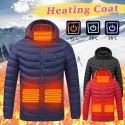 Electric USB Heating Coats Vest Jacket 4 Heating Pads Cloth Body Warmer Abdomen Neck Back Men Women