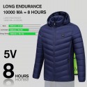 Electric USB Intelligent Heated Coats Jackets Hooded Heating Back + Neck Vest Winter Warmer Men Women