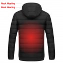 Electric USB Intelligent Heated Coats Jackets Hooded Heating Back + Neck Vest Winter Warmer Men Women