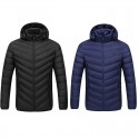 Electric USB Intelligent Heated Coats Jackets Hooded Heating Back + Neck Vest Winter Warmer Men Women