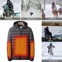 Electric USB Winter Warmer Heated Hoodie Jacket Thick Coat Heating Overcoat Men