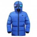Kids Electric Heated Jacket USB Fast Heating Hooded Coat Skiing Winter Warm Boy