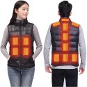 13 Heating Pads Electric Heated Vest 90% White Duck Down Men Women For Skiing Skating Mountaineering Fishing Riding