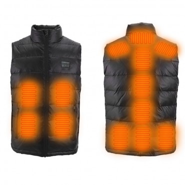 13 Heating Pads Electric Heated Vest 90% White Duck Down Men Women For Skiing Skating Mountaineering Fishing Riding