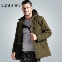 Man Electronic USB Heated Jacket Intelligent Heating Hooded Work Motorcycle Skiing Riding Coat