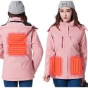 Men Women Winter Electric Heated Coats Fleece Intelligent Heating Jacket USB Charging Outdoor Windproof Climbing Clothes Skiing Riding Thermal Jackets