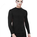 Men's Aerogel Semi-High Neck Warm Top Moisture-Absorbing Autumn Winter Clothing Long Sleeve Thermal Underwear