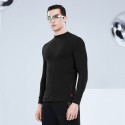 Men's Aerogel Semi-High Neck Warm Top Moisture-Absorbing Autumn Winter Clothing Long Sleeve Thermal Underwear