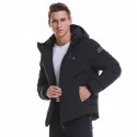 USB Electric Heating Hooded Coats Overcoat Men Heating Jacket Winter Outdoor Warm Vest