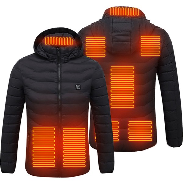 Unisex 8-Heating Electric Vest Heated Jacket USB Winter Body Warmer Windproof Coats