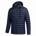 Waterproof Electric USB Heatiing Warm Hooded Jacket Winter Heated Back + Abdomen + Neck Coats Jacket 3 Temperature Control