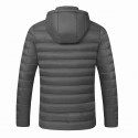 Waterproof Electric USB Heatiing Warm Hooded Jacket Winter Heated Back + Abdomen + Neck Coats Jacket 3 Temperature Control