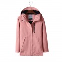 Women Electronic USB Heated Jacket Black/Red/Pink/Khaki Intelligent Heating Hooded Work Motorcycle