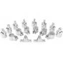 16 PCS Universal 4-Bow Bimini Top Stainless Steel 316 Marine Hardware Set Deck Hinge Jaw Slide Eye End Fitting Boat Accessories