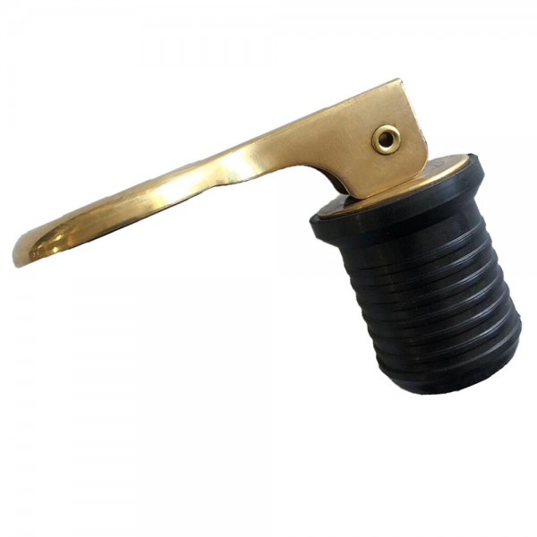 1inch 25mm Brass Plated Marine Boat Snap Handle Locking Drain Plug Boat Livewell Drain Plug with Snap Handle Boat Accessories