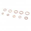 200pcs M5-M14 Copper Washer Gasket Set Flat Ring Seal Assortment Kit With Box