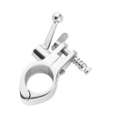 2Pcs Stainless Steel 316 Jaw-like Slide Awning Clamp with Quick Release Pin Bimini Top Hinged Slide Fitting Hardware Marine Boat