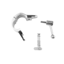 2Pcs Stainless Steel 316 Jaw-like Slide Awning Clamp with Quick Release Pin Bimini Top Hinged Slide Fitting Hardware Marine Boat