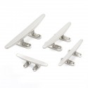 4/5/6/8 Inch 316 Stainless Steel 4 Hole Low Flat Cleat For Deck Rope Tie Decorative Hardware