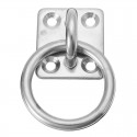 5mm 304 Stainless Steel Pad Eye Plate with Round Ring Marine Boat Hardware
